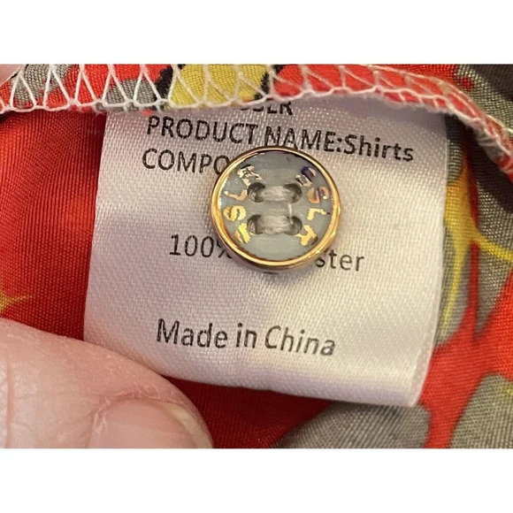 SSLR Boys Hawaiian Christmas Santa Surf Red Shirt Button Down Short Sleeve Large - Picture 6 of 7